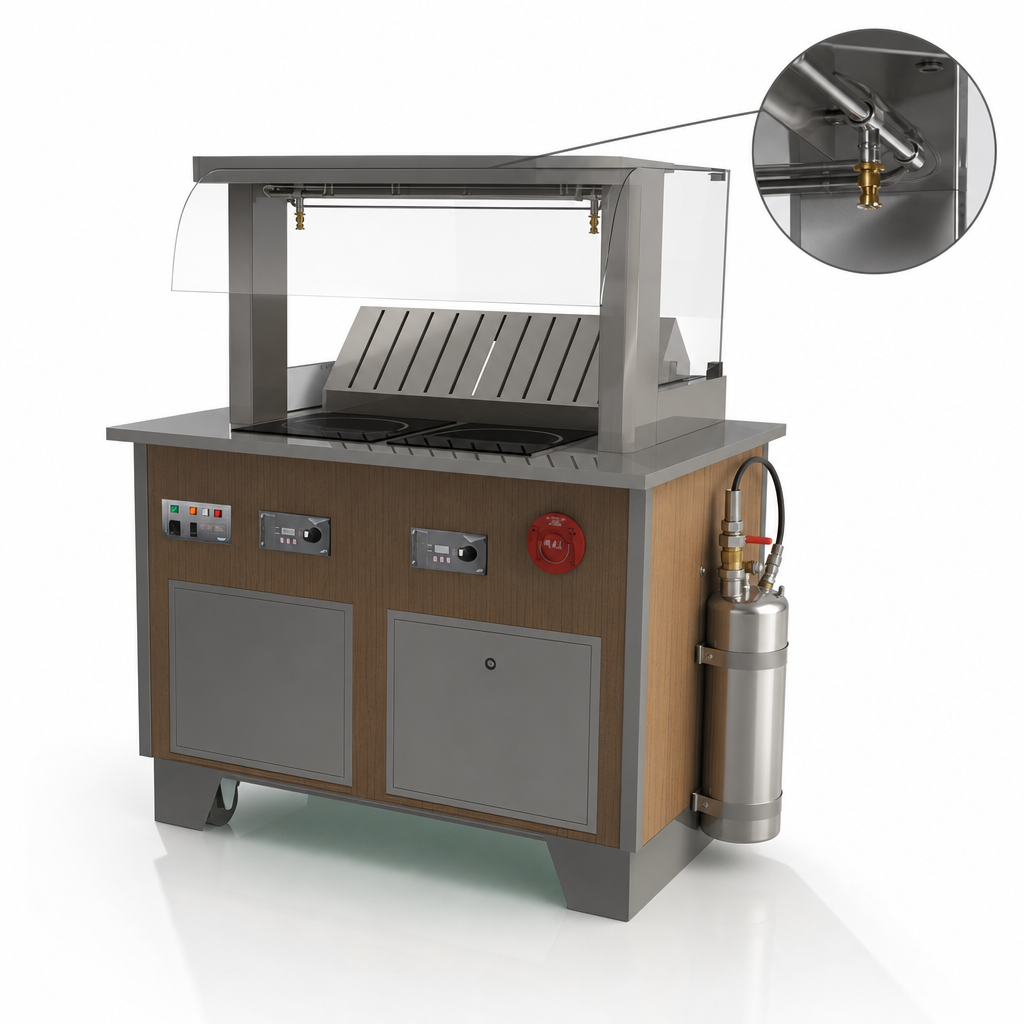 Integrated ANSUL R-102 Fire Suppression