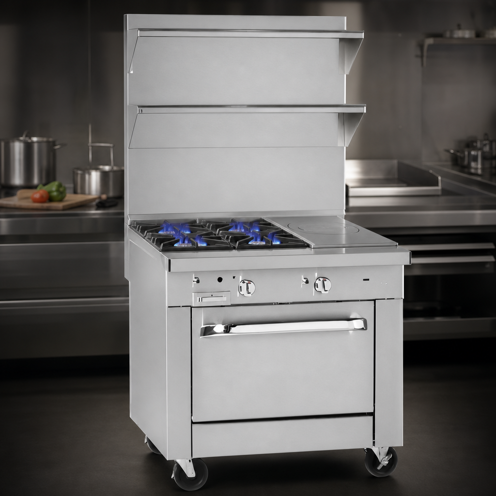 Four 35,000 BTU Open Burners