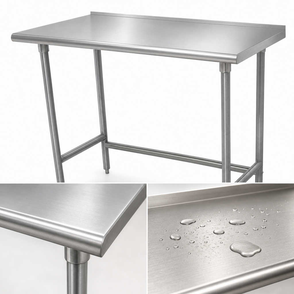 16-Gauge 304 Stainless Steel Top