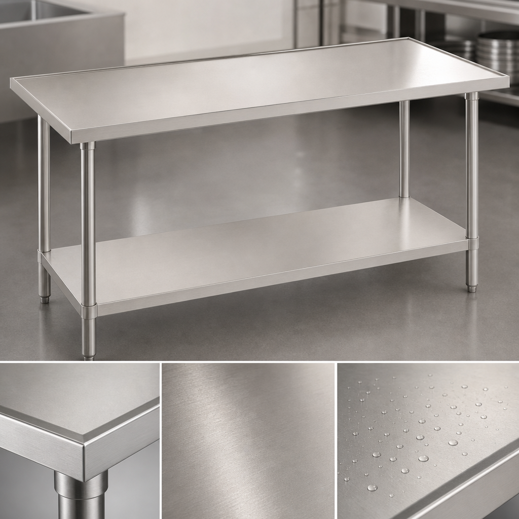 14-Gauge 304 Stainless Steel Top