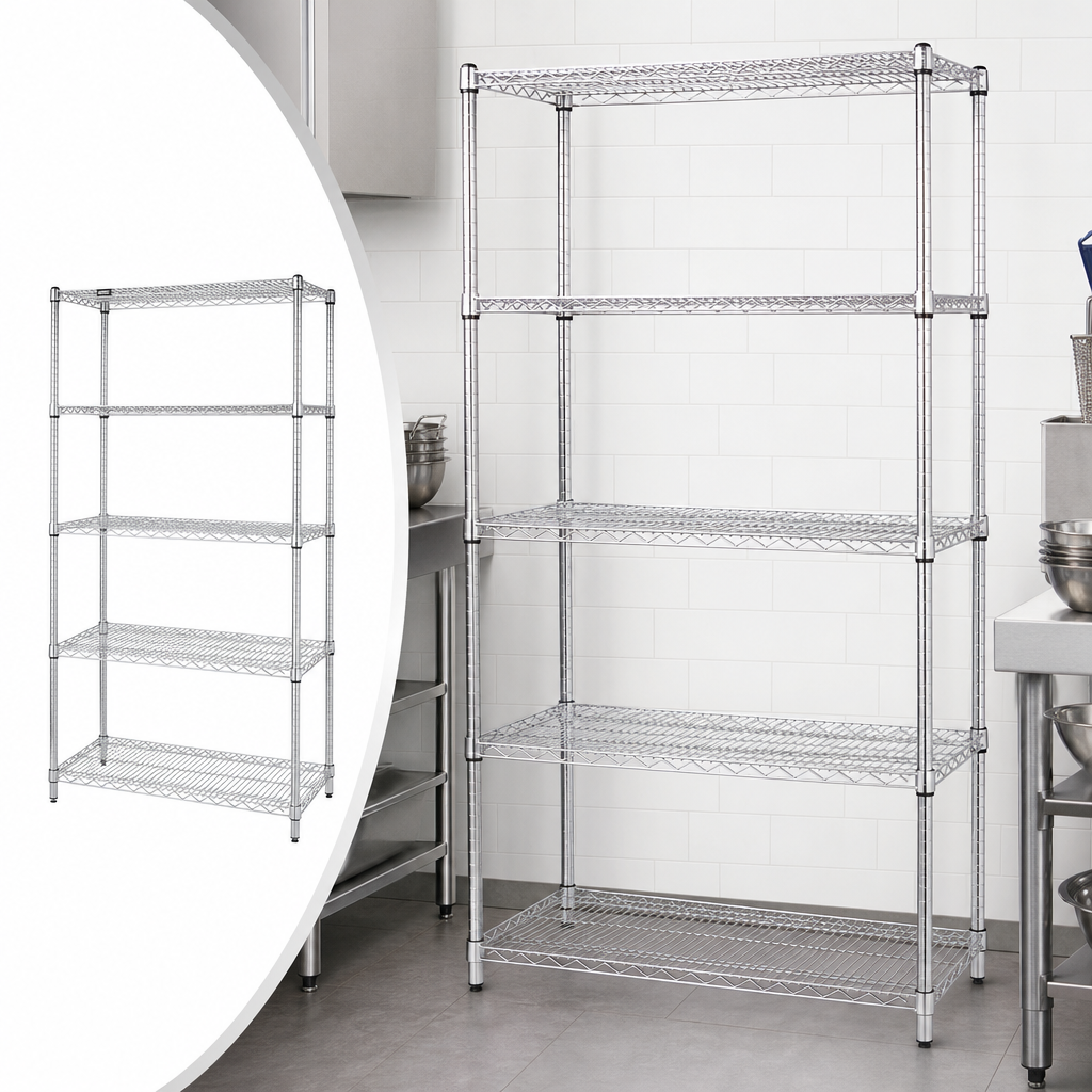 Five Wire Shelves Included