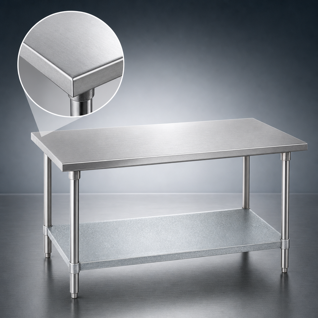 16-Gauge 304 Stainless Steel Top