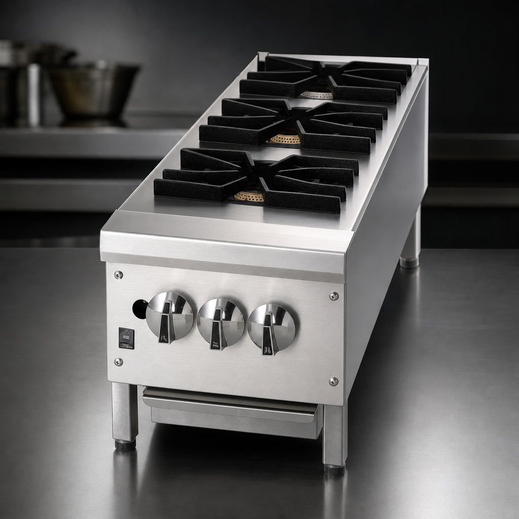Three Open Burners