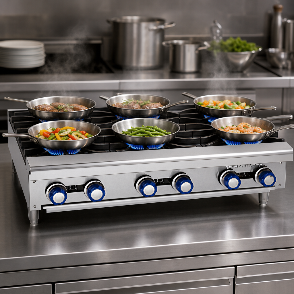 Six Open Burners