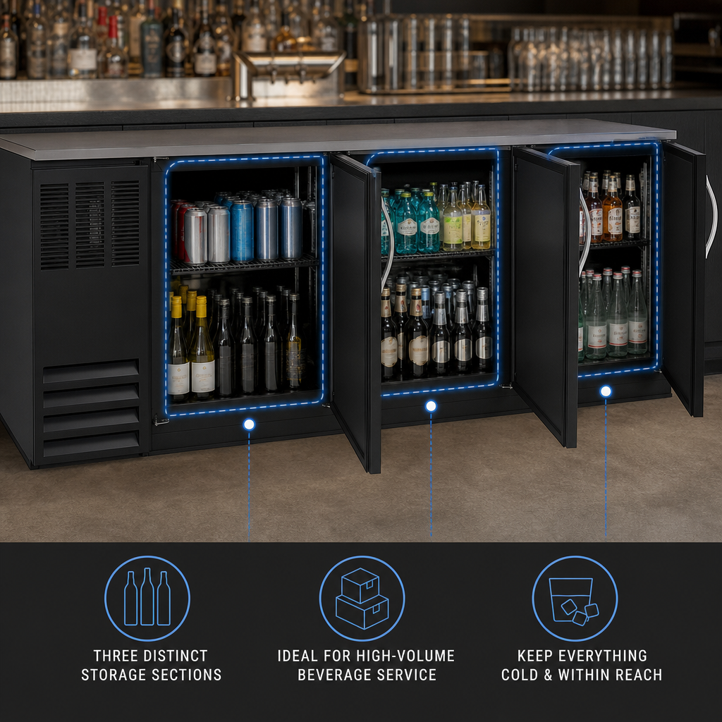 Three-Section Back Bar Design