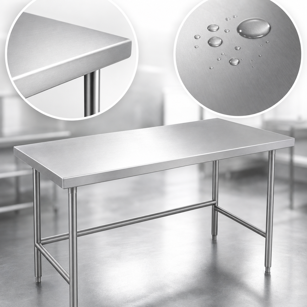 14-Gauge 304 Stainless Steel Top