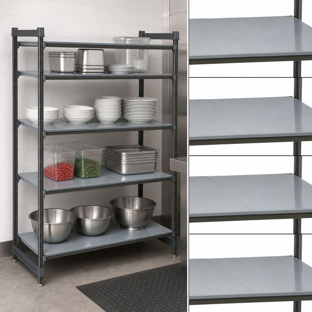 Four Solid Shelf Plates