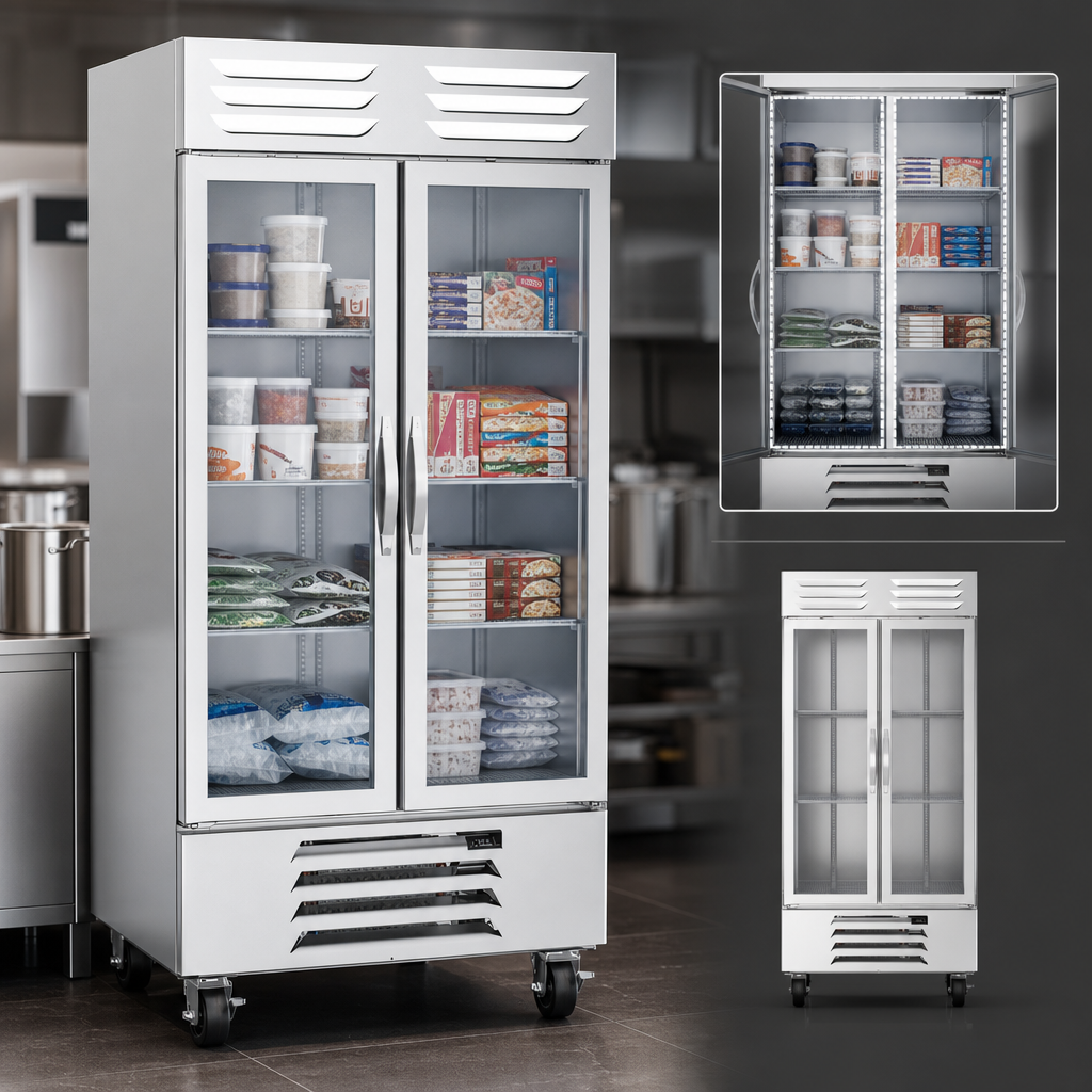 Two-Section Display Freezer