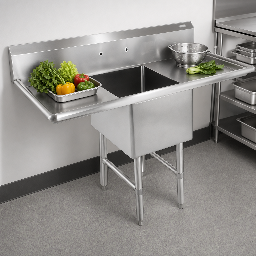 Single Compartment With Dual Drainboards