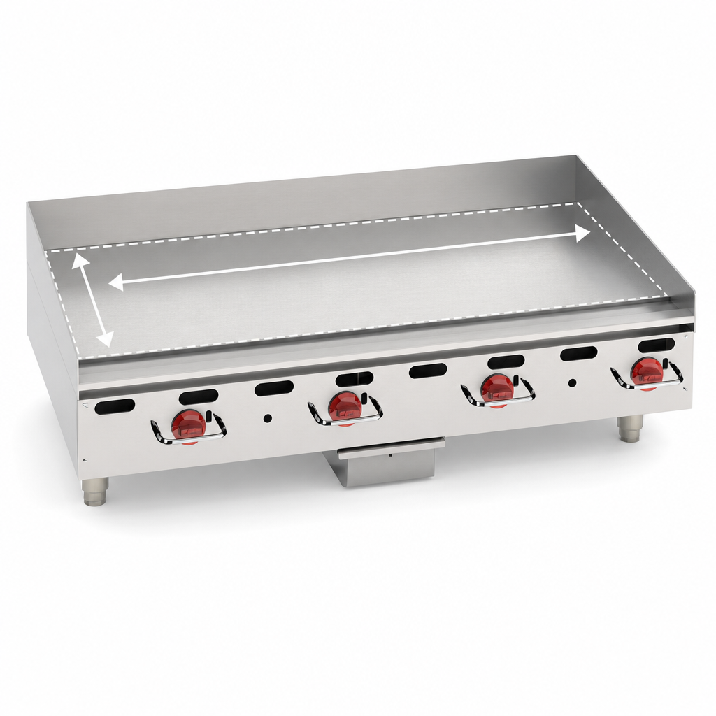 48-Inch x 24-Inch Cooking Surface