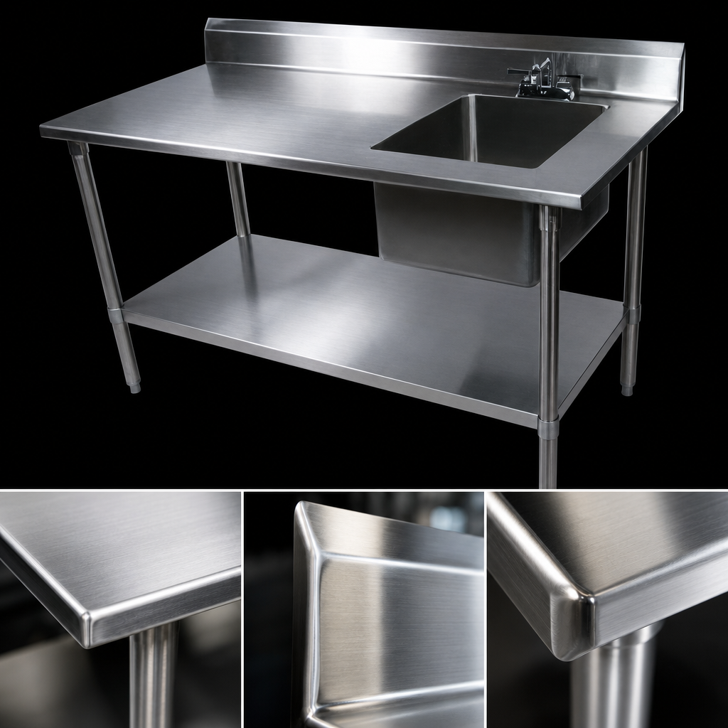 16-Gauge Stainless Steel Top