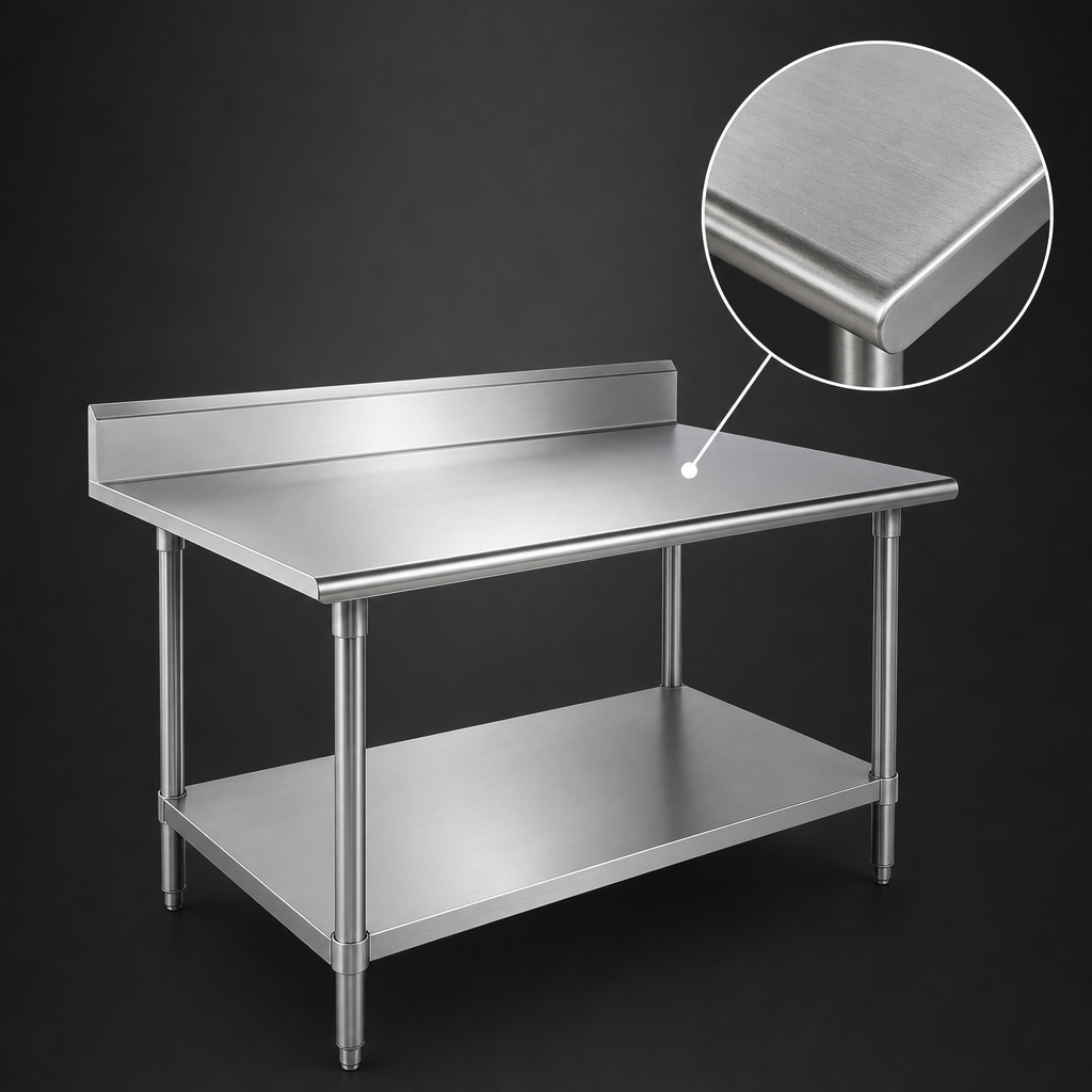 16-Gauge 304 Stainless Steel Top
