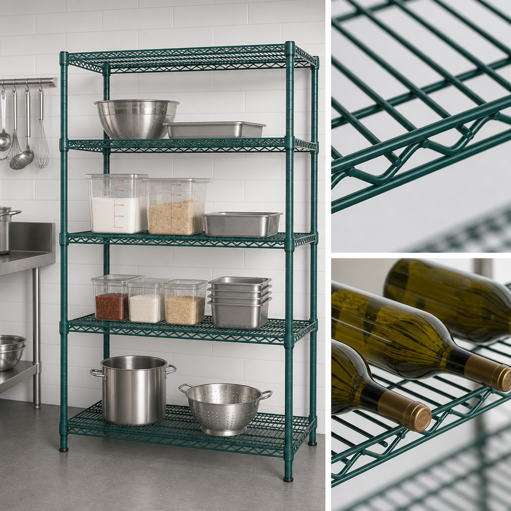 Double-Mat Open Wire Shelves