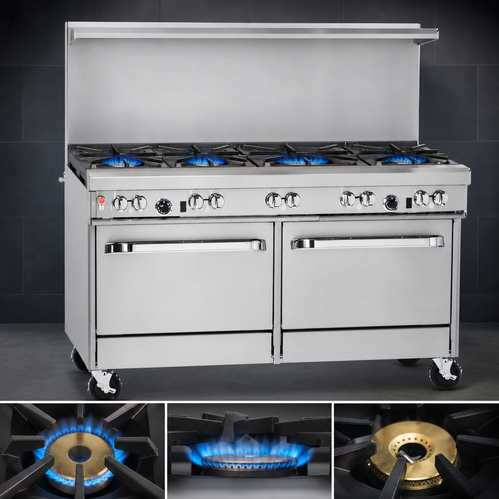 Six Non-Clog Burners
