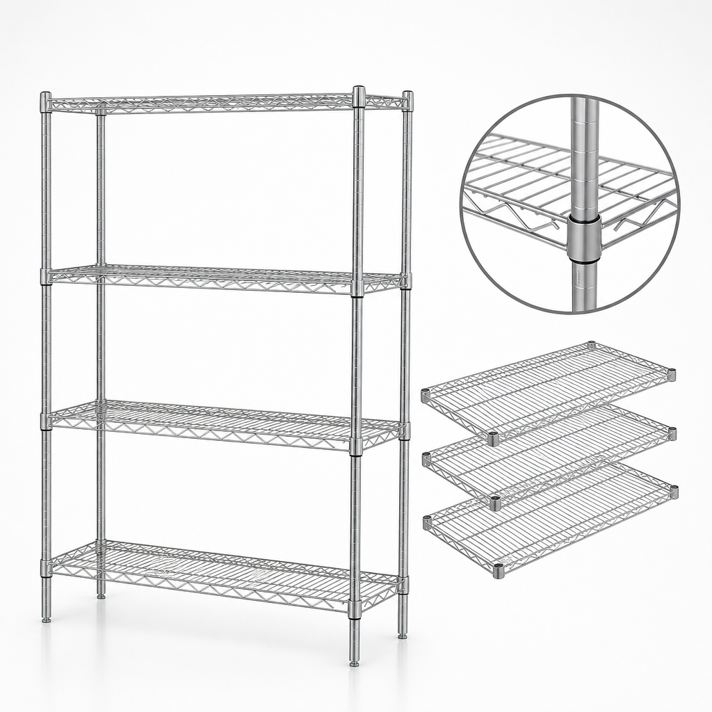 Four Wire Shelves Included