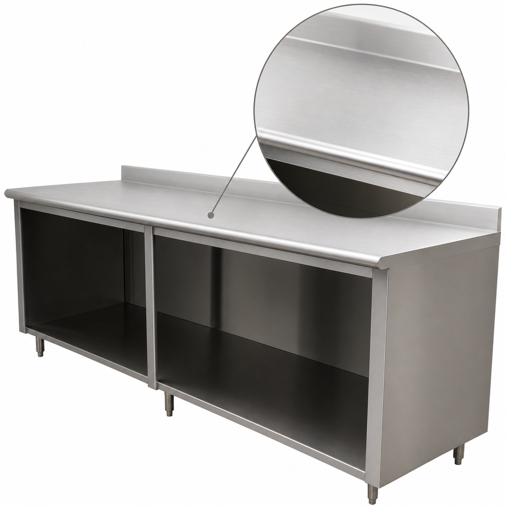 16-Gauge 304 Stainless Steel Top