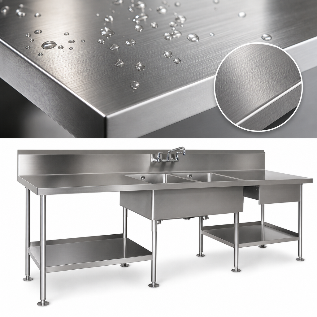 14 Gauge 304 Stainless Steel Top