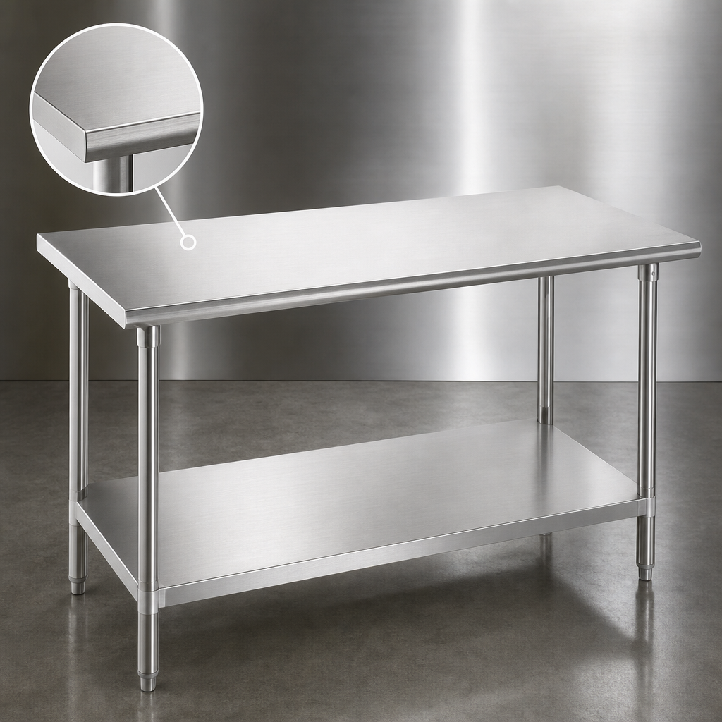 16-Gauge 304 Stainless Steel Top