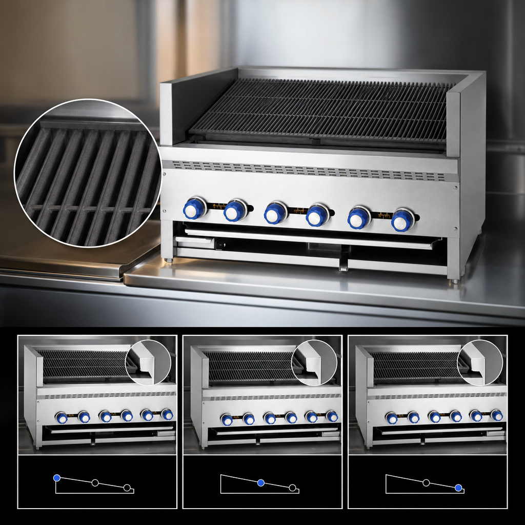 Three-Position Cast Iron Slanted Top Grate