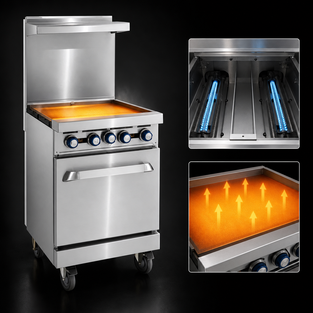 Two 20,000 BTU Griddle Burners