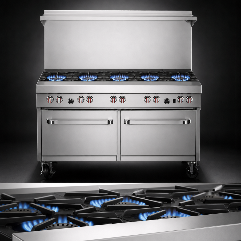 Six Open Burners