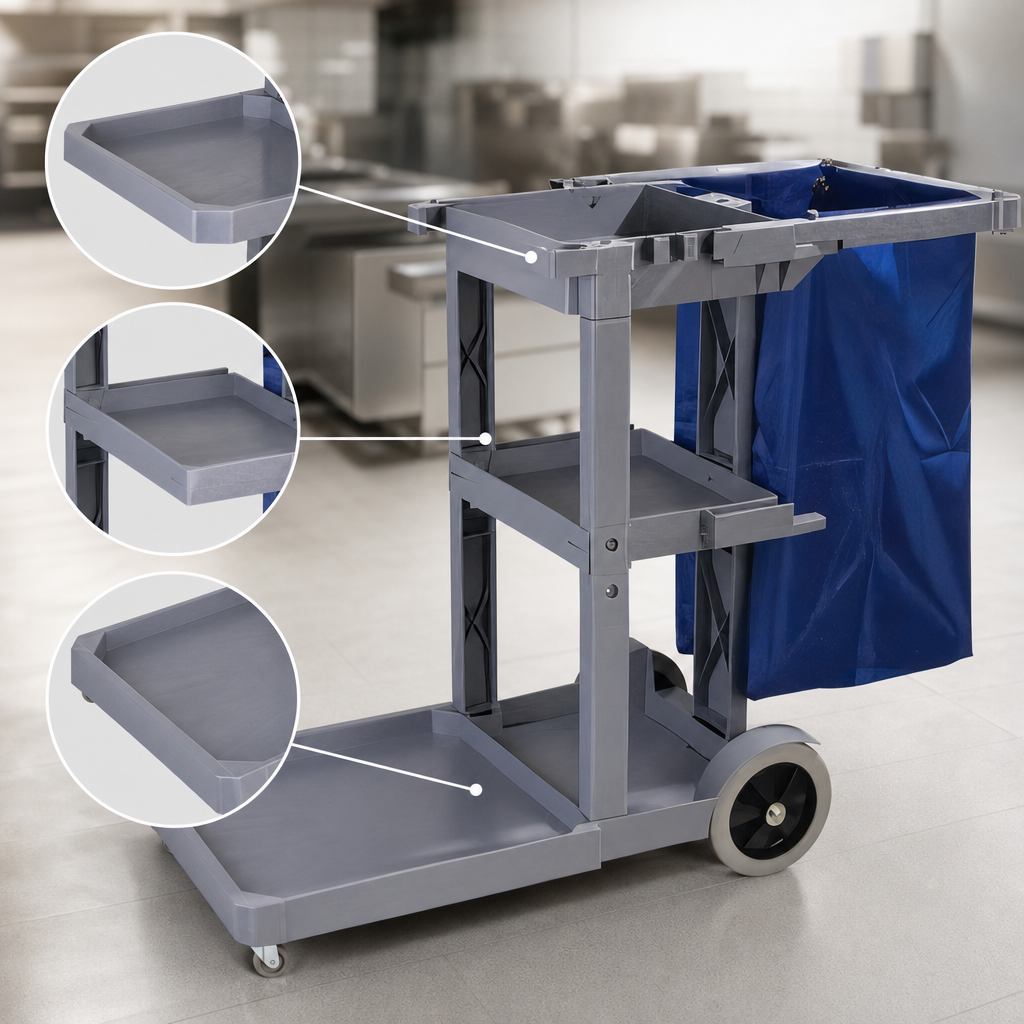 Three Raised-Edge Shelves