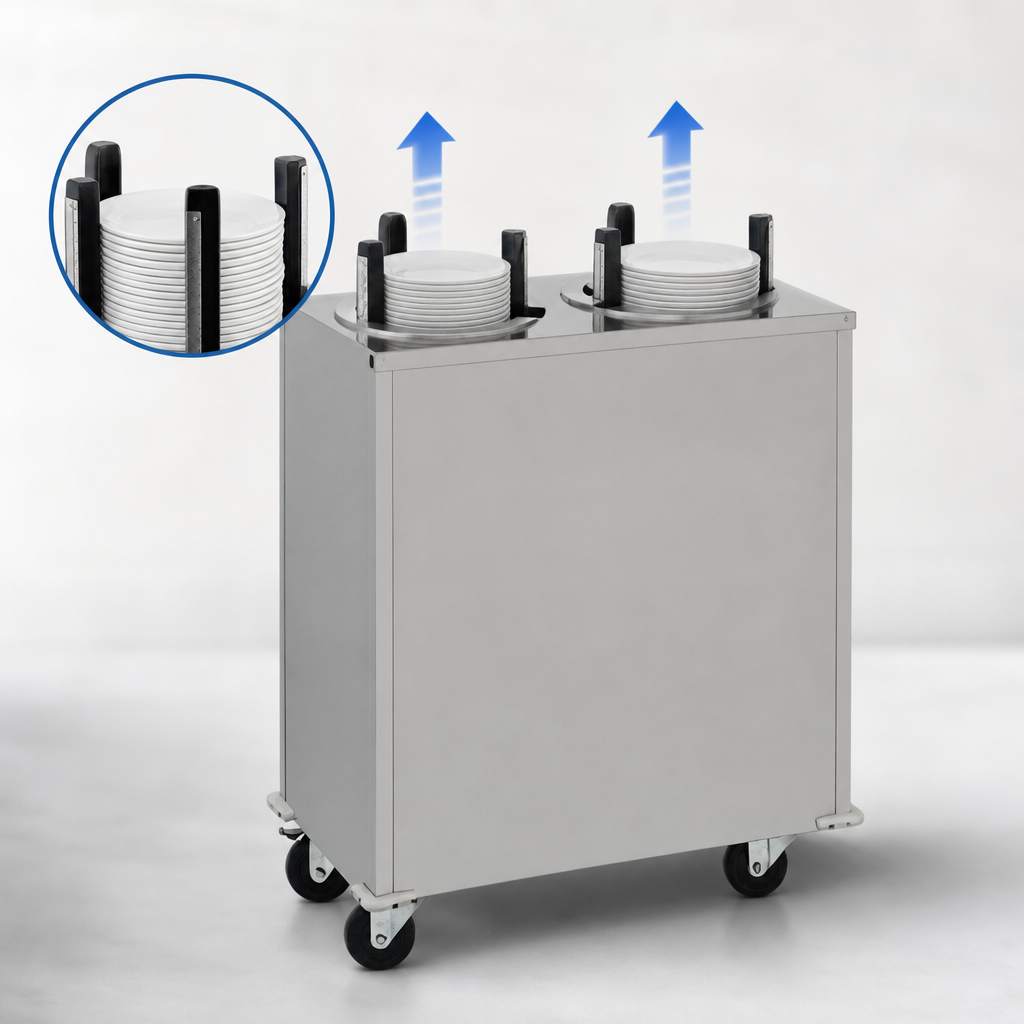 Two Self-Elevating Dispensing Tubes