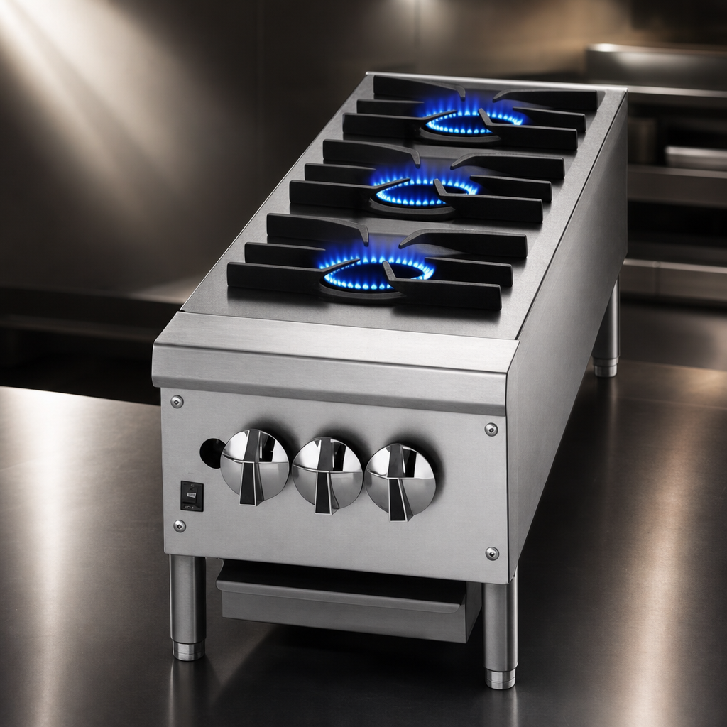 Three Open Burners