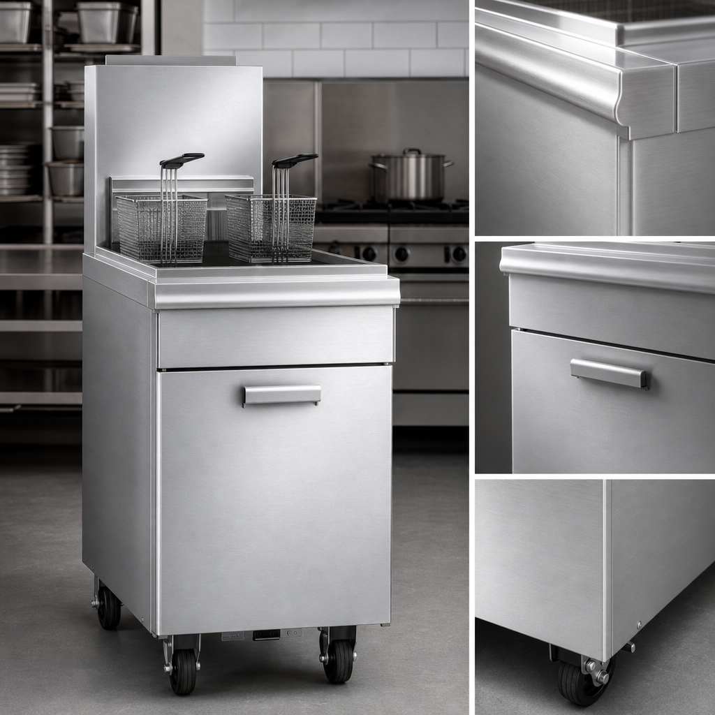 Stainless Steel Front, Rail, and Sides