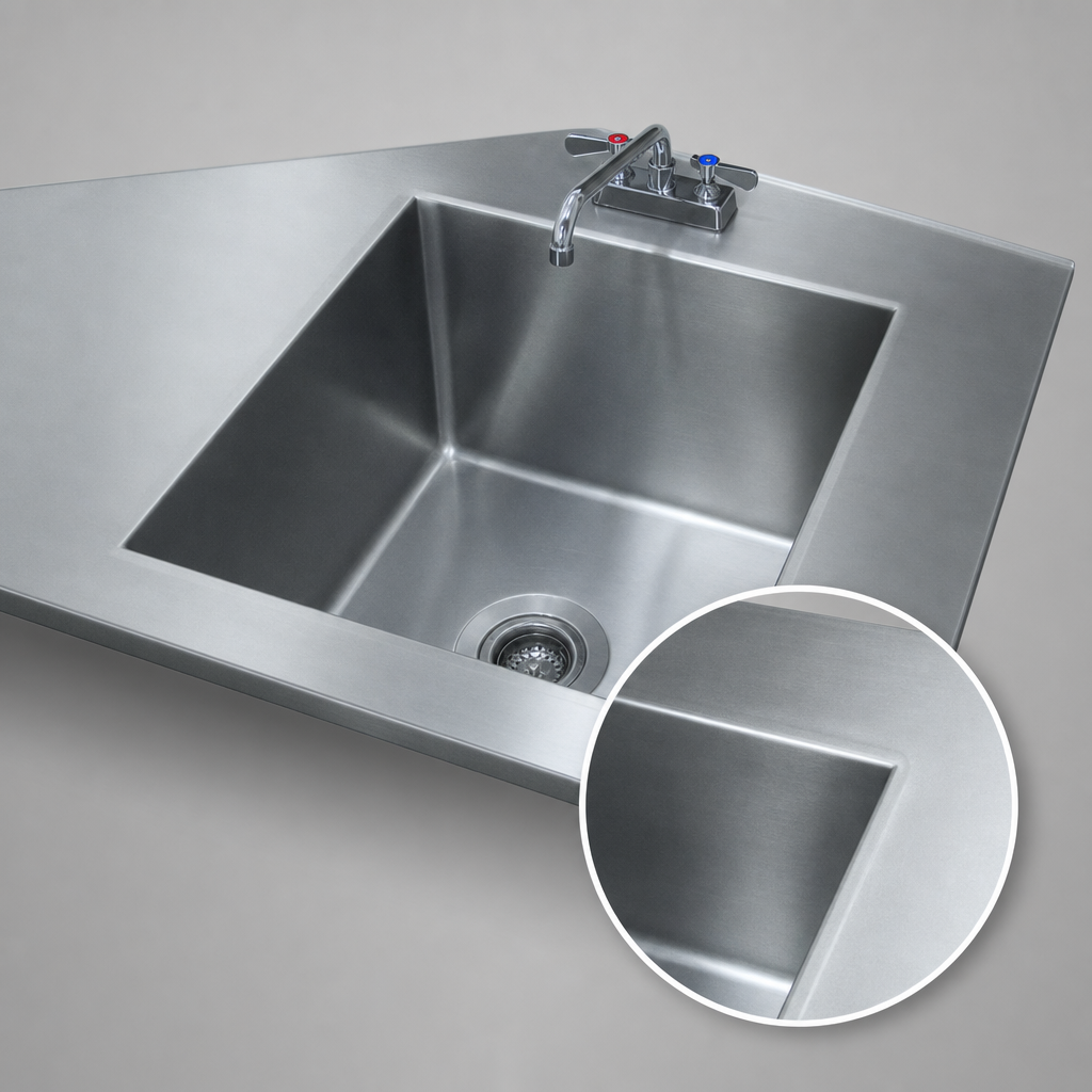 Welded-In Table Top Construction
