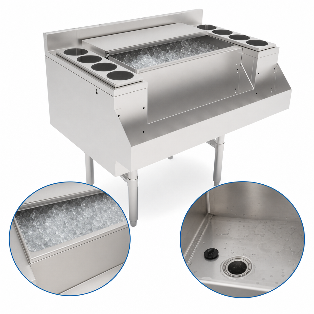 Insulated Ice Bin With Drain