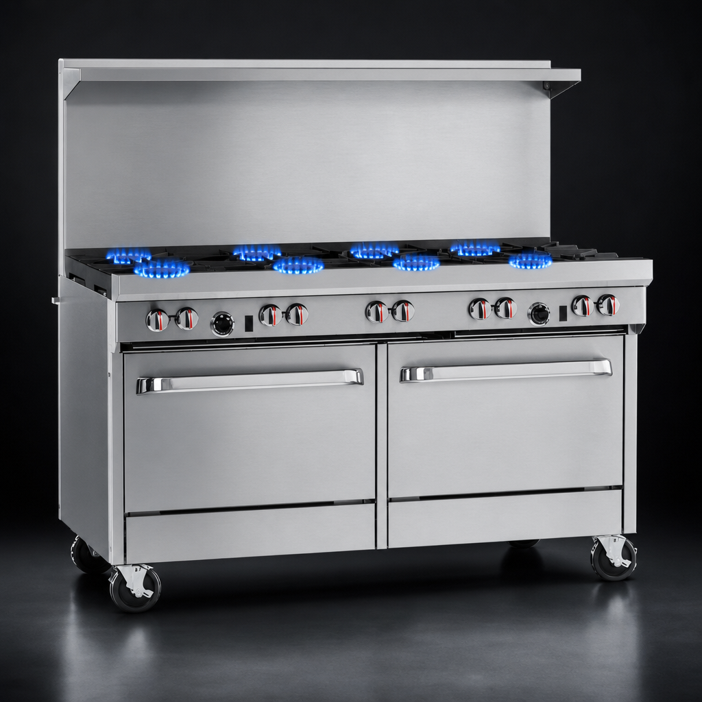 Six High-Output Open Burners