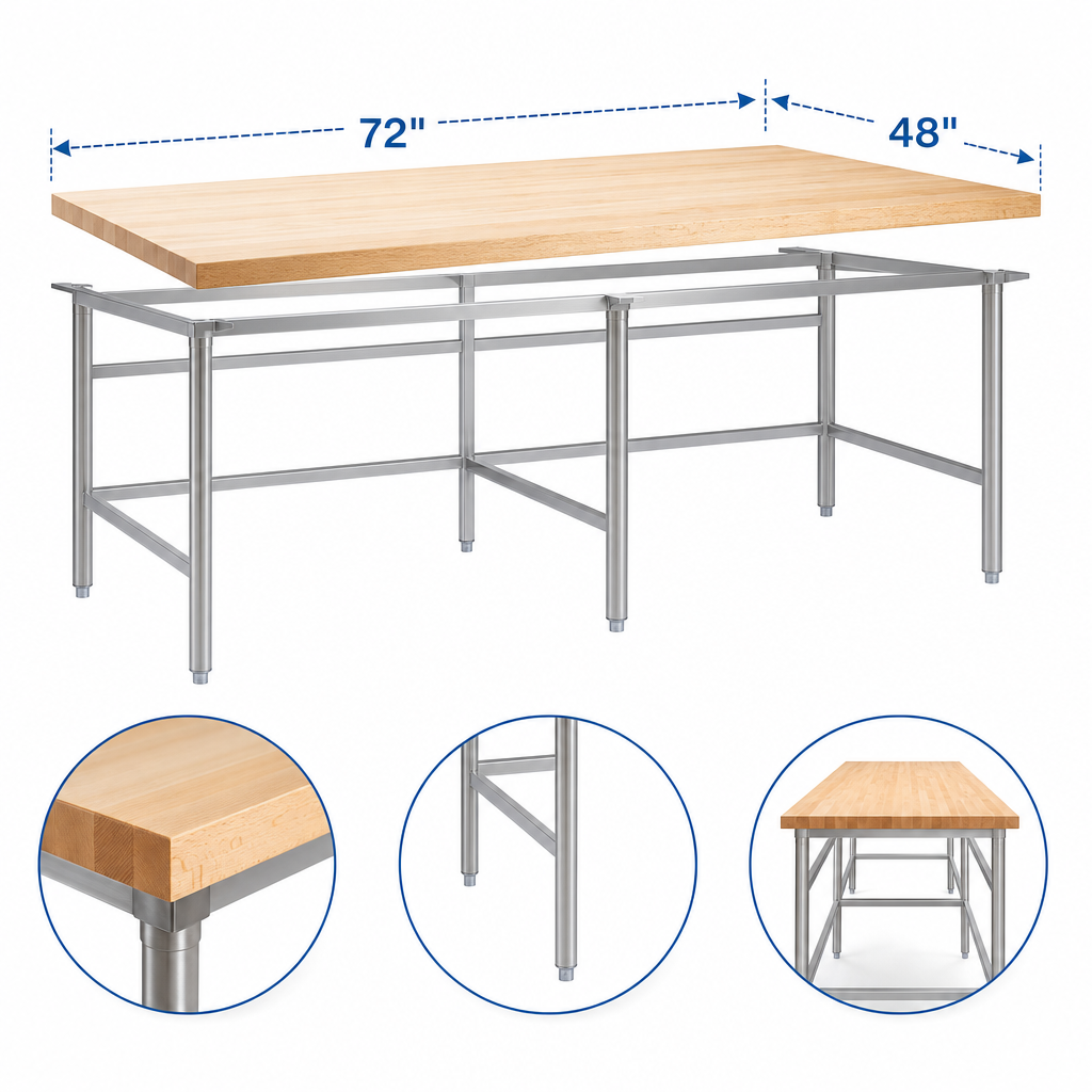 72 x 48-Inch Top Compatibility