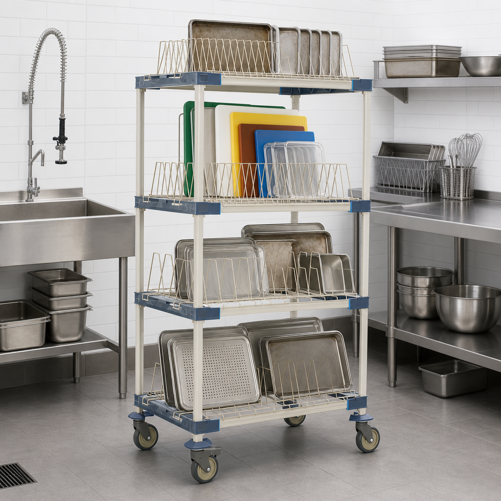4-Tier Mobile Drying Rack