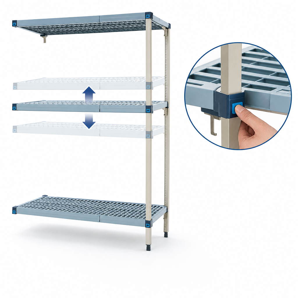 Quick-Adjust Shelves