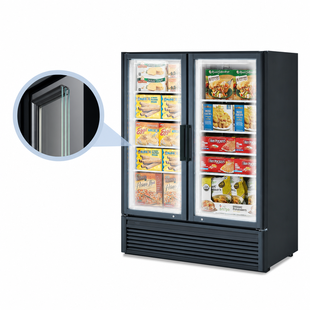Triple-Pane Heated Glass Doors