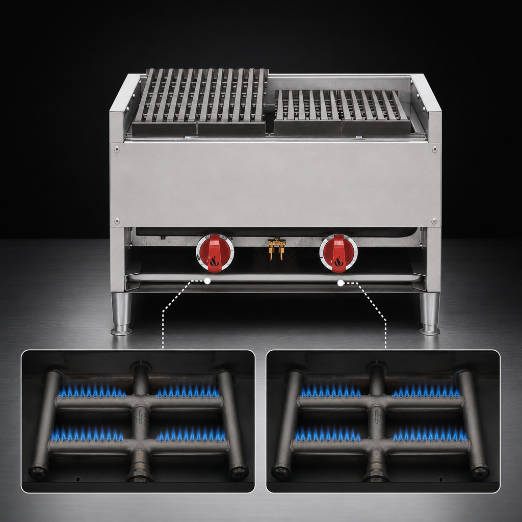 Two H-Shaped Burners