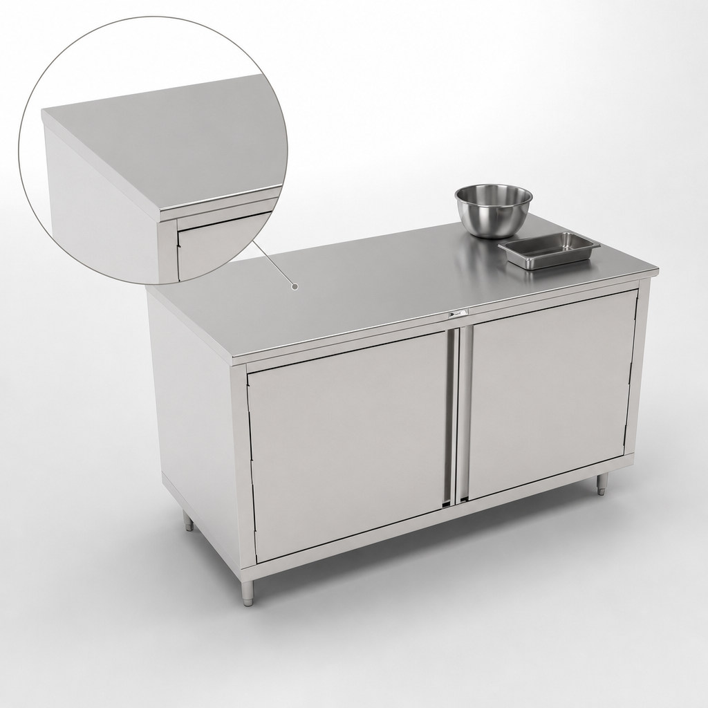 Flat Stainless Steel Work Surface