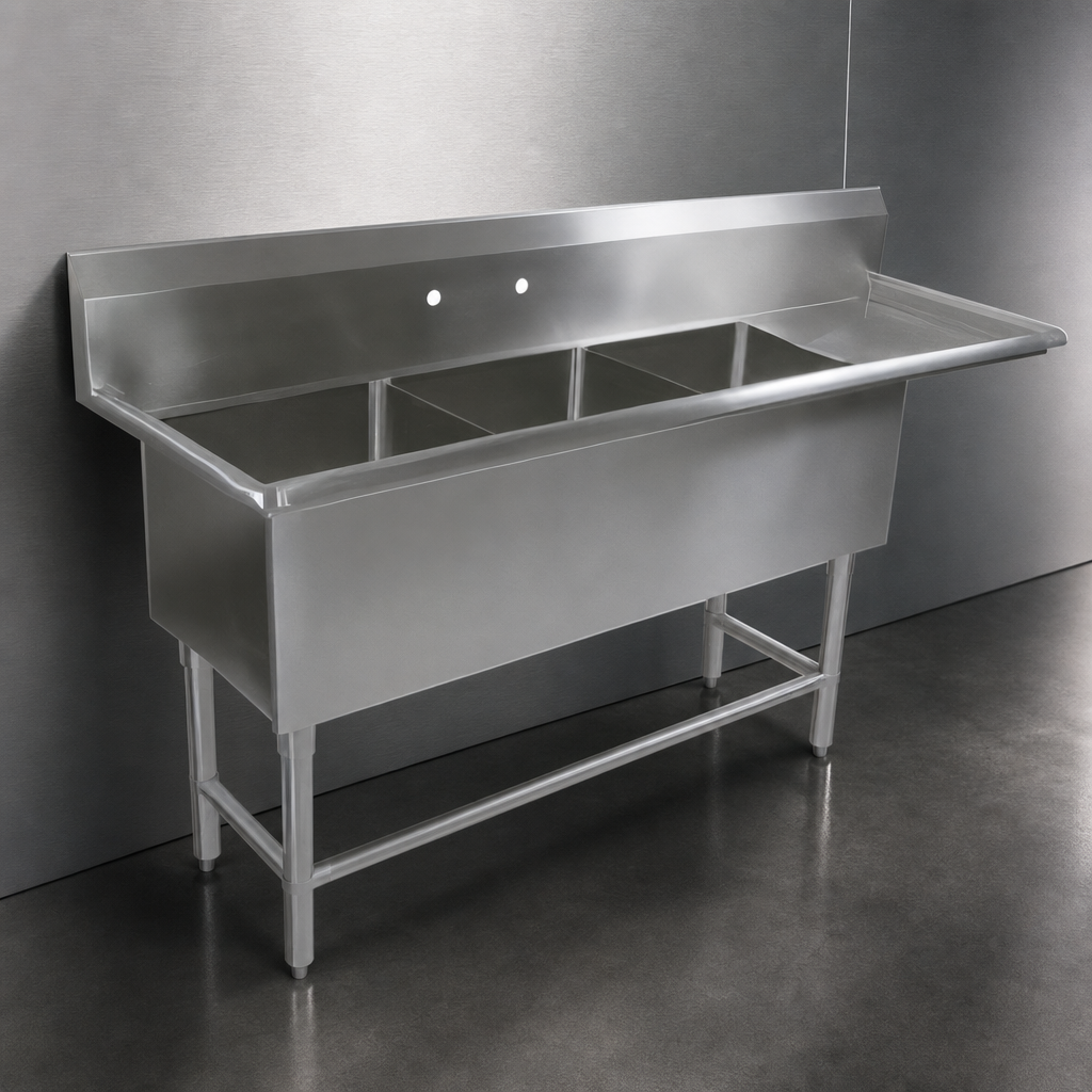 14-Gauge Type 300 Stainless Steel Construction
