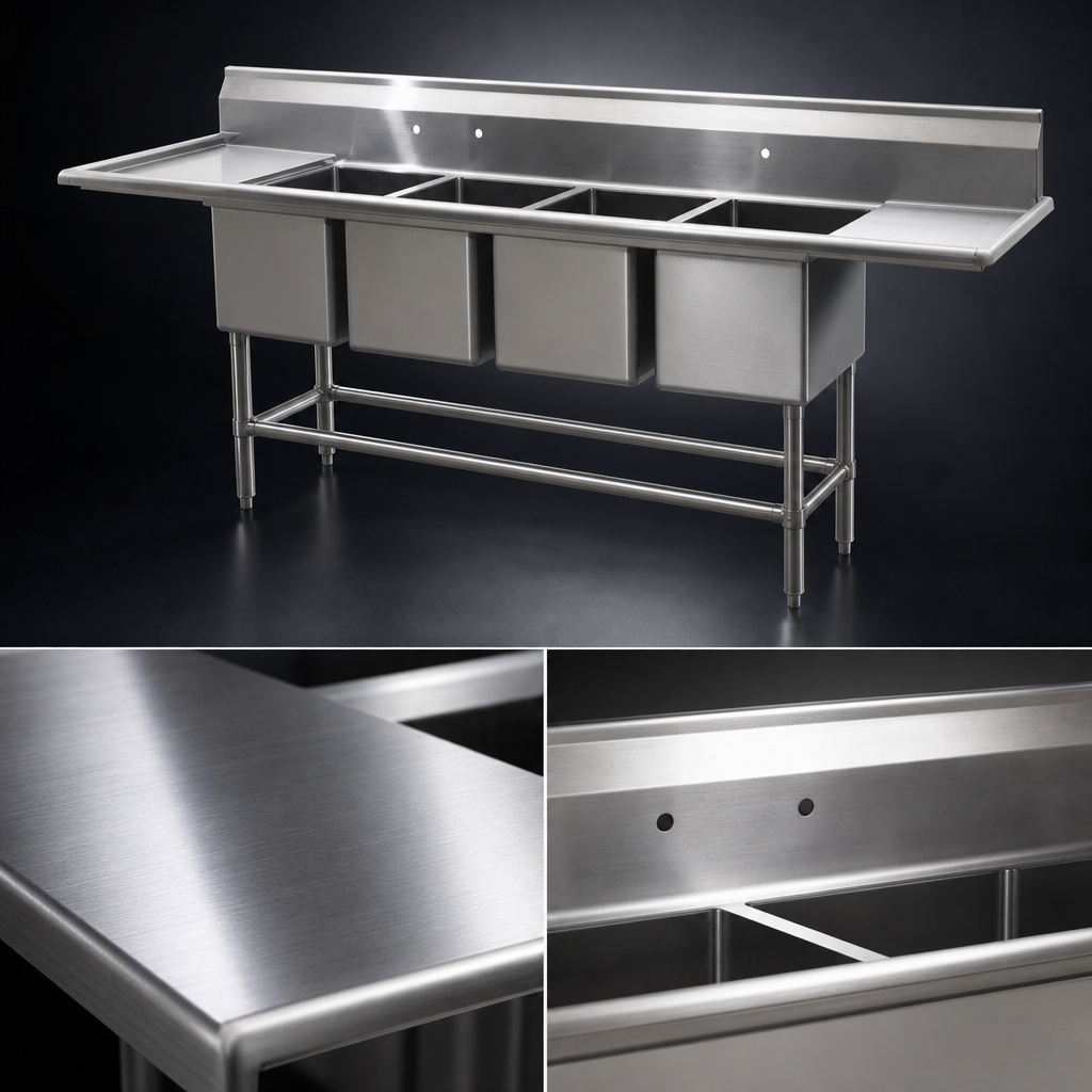 14 Gauge 304 Series Stainless Steel Top