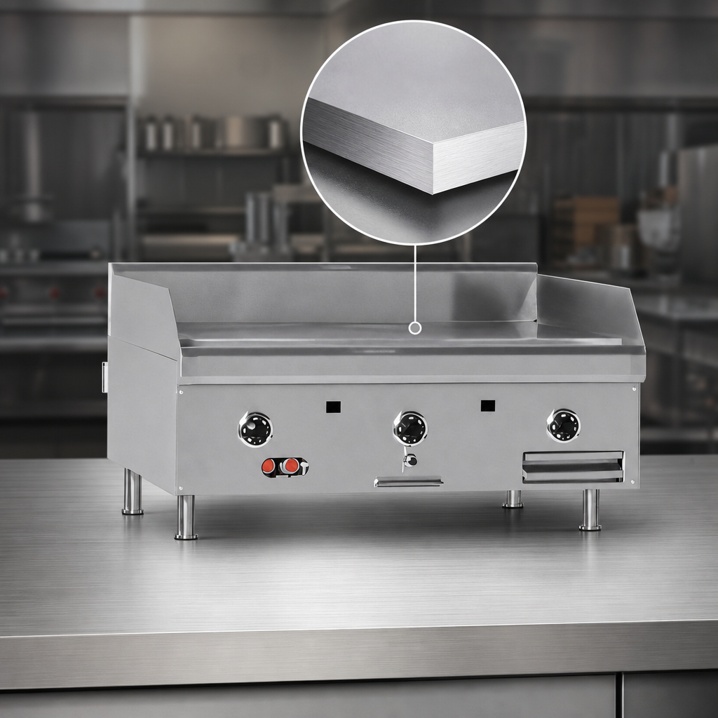 1-Inch Thick Polished Steel Plate
