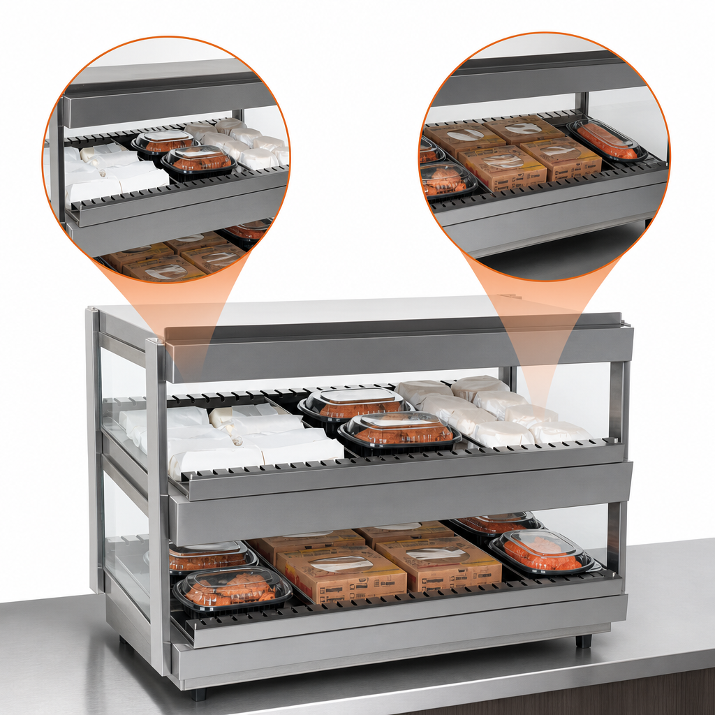 Dual Slanted Shelves