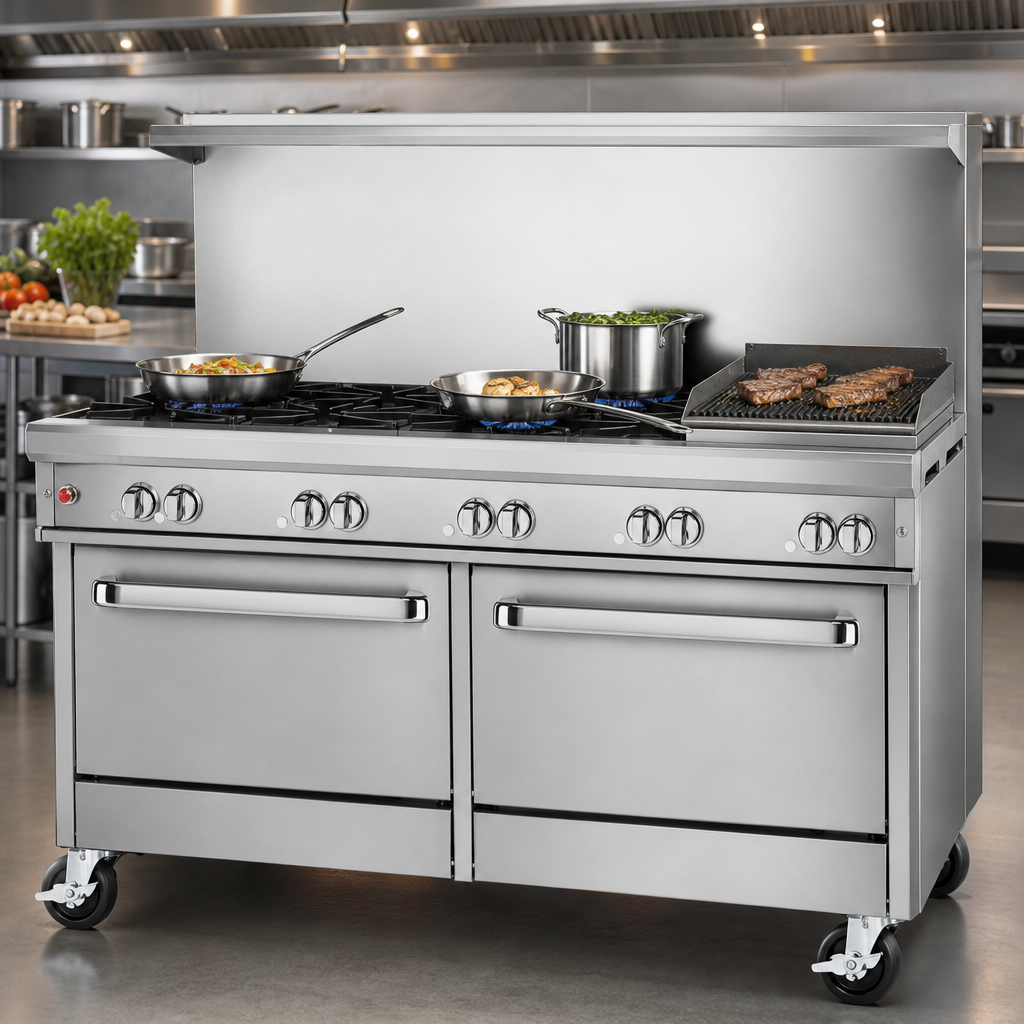 Five-Burner Top with Charbroiler