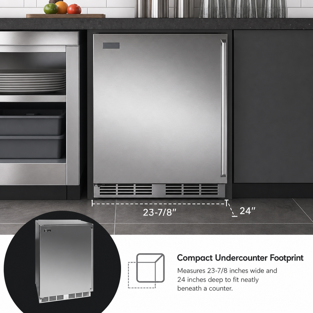 Compact Undercounter Footprint
