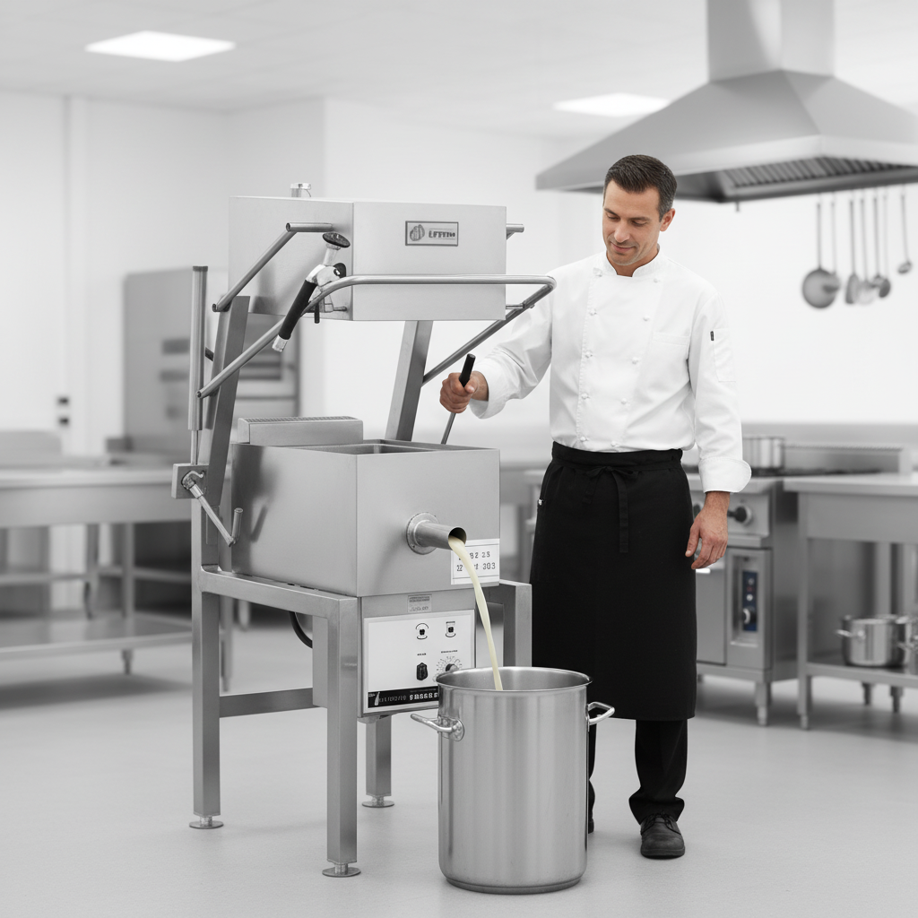 Experience effortless pouring and cleaning with the Skittle SKGL9-7's ergonomically designed 10° tilting pan.
