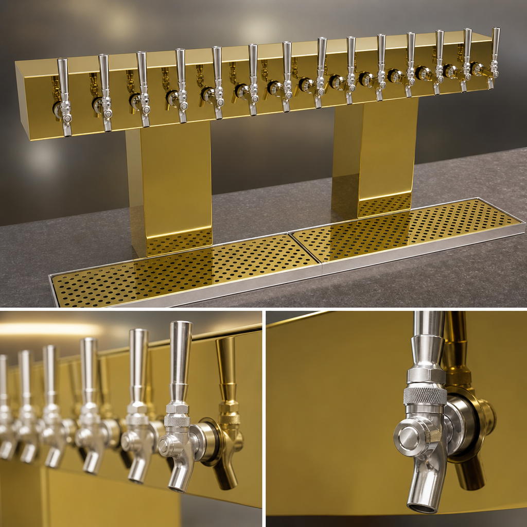 Stainless Steel Faucets Included