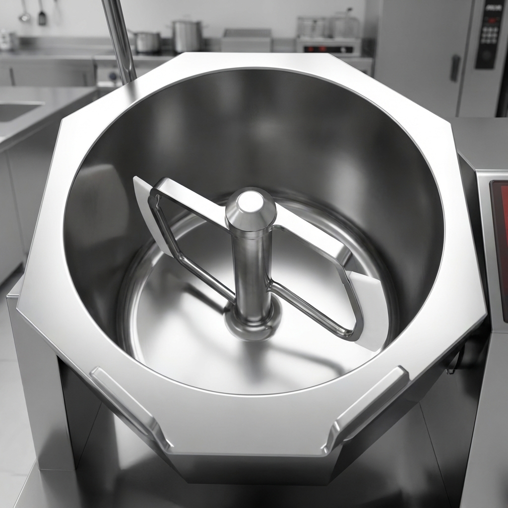 Experience consistent cooking and effortless cleaning with the integrated automatic mixer featuring durable PTFE scrapers.