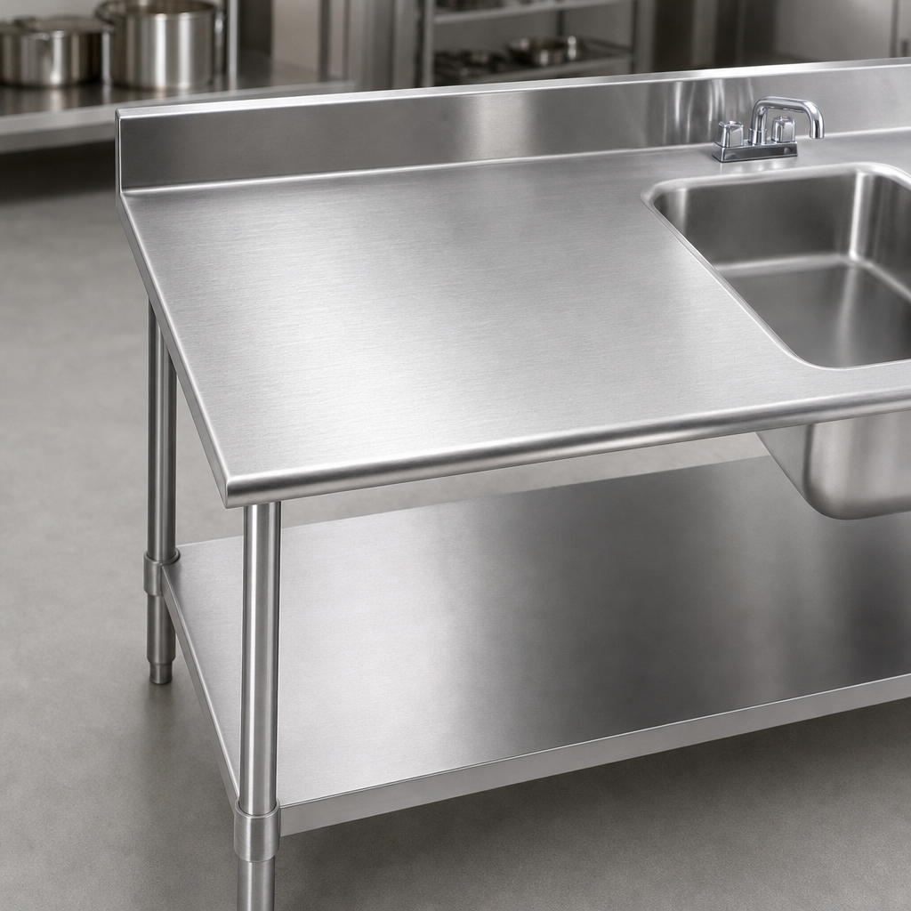 16-Gauge 304 Stainless Steel Top