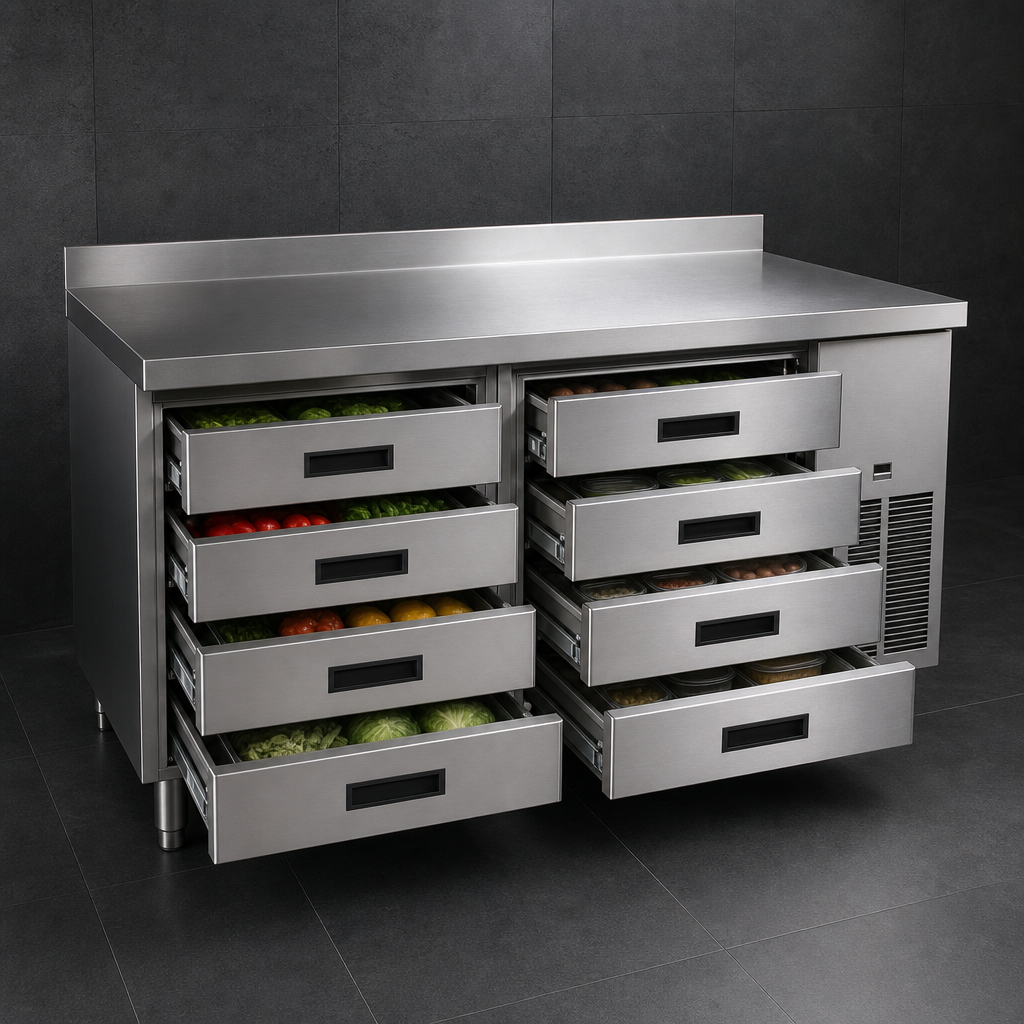 Eight Self-Closing Drawers