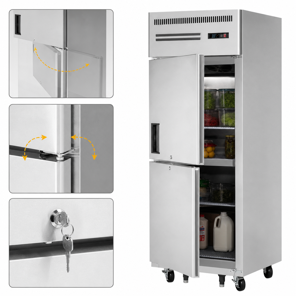 Half Hinged Locking Doors
